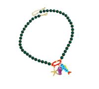Tenue Collier de perles Bijoux à breloques d ' aspect acrylique inspiré de la plage, accent court pour un usage quotidien Collier côtier Bijoux inspirés de la plage Chaîne de clavicule Pièce de charme