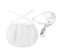 Tenue coloniale blanche avec demi-tablier pour Halloween et pèlerin | Costume de pèlerin pour Halloween, cosplay, accessoire photo, spectacle, carnaval, fête scolaire