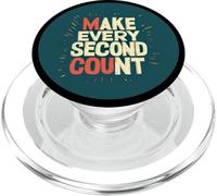 Tenue cool avec cette déclaration « Make Every Second Count » PopSockets PopGrip pour MagSafe