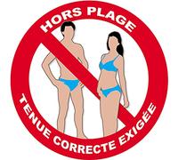tenue correcte exigée - 10cm - Autocollant(sticker)