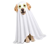 Tenue d ' Halloween pour Animaux de Compagnie de Vacances Costume | Forme blanche à enfiler avec zone ouverte, aspect tissu doux, souvenirs d ' images, rassemblements saisonniers
