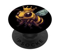 Tenue d'abeille couronnée cool pour les amateurs de bourdons et de guêpes PopSockets PopGrip Adhésif