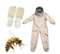 Tenue d'aboeur - mélange de coton robuste, protection à triple couche | Revêtement de carrosserie Antiary complet de la forêt tropicale, vêtements de sécurité de récolte de miel professionnel, capucho