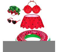 Tenue d'animal- Ensemble de tenue d'animalde porche hawaïen | Statue d'animalavec lunettes à chapeau | Décoration de pelouse élastique | Accessoires festifs | Pour allée, arrière-cour, balcon, allé