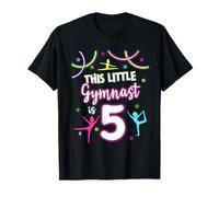 Tenue d'anniversaire pour Fille 5e Anniversaire Cette Petite Gymnaste a 5 Ans T-Shirt