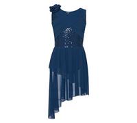Tenue Danse Contemporaine Costume de danse lyrique à paillettes for enfants et filles, robe de justaucorps en maille transparente, robe de gymnastique, patinage artistique, robe de valse latine Cha-Ch