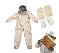 Tenue d'apiculture - Combinaison à capuche amovible, vêtements résistants aux piqûres, vêtements de protection légers, combinaison complète respirante, uniforme de rucher durable | Parfait pour la for