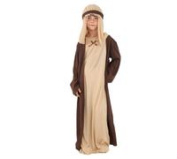 Tenue De Berger pour Enfant DéGuisement De Saint Joseph pour Filles Et GarçOns - ThèMe NoëL Dress Up Spectacle NoëL, ÉGlise Et Carnaval Ensemble 3 PièCes : Canne, Bandeau Robe 4-10 Ans
