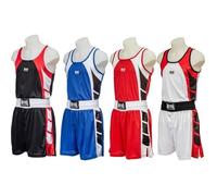 Tenue de boxe anglaise - METAL BOXE - METAL BOXE - Coupe ajustée - Ensemble short + débardeur - Bleu L