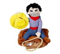 Tenue de cavalier pour chien | Costume de cowboy en fibre de polyester avec attaches | Tenue pour chien en forme de selle - Cadeau pour fêtes, Halloween, Noël