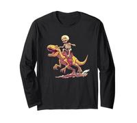 Tenue de cavalier squelette cool avec dinosaure pour garçons et filles Manche Longue