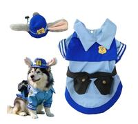 Tenue de chat - Costume de policier pour chien - Vêtements de cosplay pour chiots - Pour les parents d'animaux de compagnie - Pour les amoureux des animaux, un anniversaire, Halloween, Noël, une fête