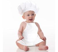 Tenue de chef 2 pièces pour nouveau-né, tenue de cuisinier pour bébé et toque de chef, mini bonnet de chef pour tout-petits, tenue de chef pour tout-petits, en coton pour photographie de nourrisson
