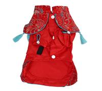 Tenue de chien Cheongsam Chinois | Costume traditionnel Tang pour petit chien/chat | Robe en coton pour animaux de compagnie pour fêtes/mariages/vacances | Design élégant en satin avec (S)