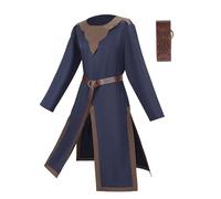 Tenue de cosplay élégante pour Halloween - Costume élégant avec corset pour femme - Unisexe - Idéal pour les célébrations (bleu marine, XXL)