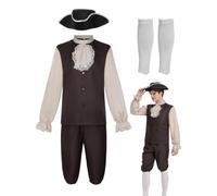 Tenue de cosplay historique, costume d'uniforme traditionnel avec | Costume classique pour Halloween, anniversaire, carnaval, spectacle sur scène, théâtre, événements familiaux et fêtes à thème