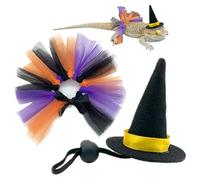Tenue de costumade pour animal de compagnie - Design de sorcière confortable avec tissu léger, vêtement pour serpent, tortue, gecko, hérisson, vacances et Halloween, 30,5 cm