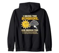Tenue de Couple I Bring The Sunshine She Brings The Thunder Sweat à Capuche