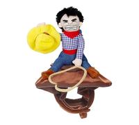Tenue de cowboy créative pour animaux de compagnie - Vêtement de cowboy pour chien de taille moyenne, costume western pour chien | Tenue hilarante pour chien avec selle et cavalier de cowboy - Costume