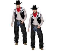 Tenue De Cowboy Du Far West Noir Clint Eastwood Nouveau Western Rodeo M L