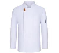 Tenue de Cuisine Homme - Unisexe Professionnel Veste de Cuisinier Blouse de Chef Manches Longues/à Manches Courtes Travail avec Poche Stretch Vêtement Chemise Hôtel Barmen
