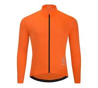 Tenue de cyclisme pour femme et homme - Veste coupe-vent réfléchissante (orange, XL)