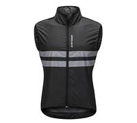 Tenue de cyclisme pour homme et femme - Veste coupe-vent sans manches pour voyage, randonnée, course à pied (noir, taille L)