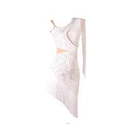 Tenue de danse latine pour femme sans bretelles - Robe de danse professionnelle pour salsa - Costume de concours de tango, b, S