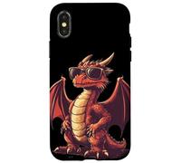 Tenue de dragon cool avec lunettes de soleil pour garçons et filles Coque pour iPhone X/XS