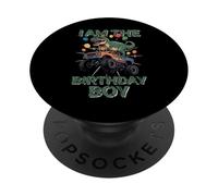 Tenue de fête d'anniversaire I Am The Monster Truck Auntie PopSockets PopGrip Adhésif