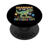 Tenue de fête d'anniversaire pour Grand-mère de Dinosaure Squad Grandma PopSockets PopGrip Adhésif