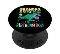 Tenue de fête d'anniversaire pour Grand-père de Dinosaure PopSockets PopGrip Adhésif