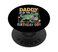Tenue de fête d'anniversaire pour Papa - Dinosaure Squad PopSockets PopGrip Adhésif