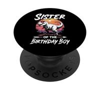 Tenue de fête d'anniversaire pour sœur Dinosaure Squad Sister PopSockets PopGrip Adhésif