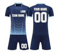 Tenue de Football Personnalisée avec Nom et Numéro, Idéale pour Enfants et Adultes avec Maillot et Short Respirants