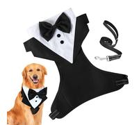 Tenue de Mariage pour Chien, Tenue de Mariage pour Chien,Tenue de Mariage Formelle pour Animaux de Compagnie avec nœud Papillon et Corde de Traction - Costume de Chemise Formel pour Chien, pour Chien