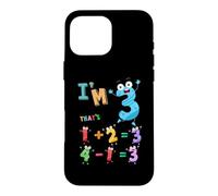 Tenue de mathématiques 3e Anniversaire idée pour Enfants et Chiffres de 3 Ans Coque pour iPhone 16 Pro Max