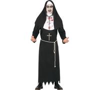 Tenue de moine zombie pour hommes, y compris la cagoule, la tunique et la ceinture, taille : 52 - 54 (L) couleur : blanc