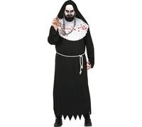 Tenue de moine zombie pour hommes, y compris la cagoule, la tunique et la ceinture, taille : 54 - 56 (XL) couleur : blanc