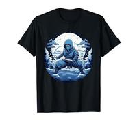 Tenue de ninja japonais cool dans un paysage d'hiver T-Shirt