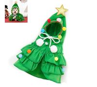 Tenue de Noël pour chien et chat, vêtements de Noël d'automne et d'hiver, cape bicolore, cape pour animal de compagnie, châle, tenue de transformation du chien, fournitures de vacances, vert, M
