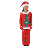 Tenue de Noël pour, Ensemble de Costumes, Pantalon, Chapeau de Noël, Pajamas - pour Holiday Boys Girls Children 2-11 Ans Old Home Family Gatherings Photo Prop