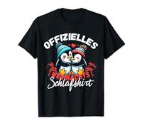 Tenue de Partenaire Santa süß Pinguin Schlafshirt Kuscheln Pyjama T-Shirt