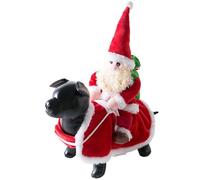 Tenue de Père Noël pour chien, costume de Père Noël, vêtements pour animaux de compagnie, fournitures pour animaux de compagnie, costume de Père Noël se transforme en Père Noël qui chevauche des