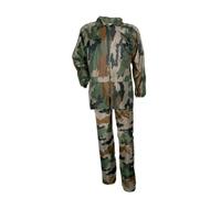 Tenue de pluie enfant - CITY GUARD - Camouflage kaki - Coutures étanches - Ceinture élastiquée - Polyamide enduit PVC 6 ans