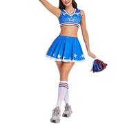 Tenue de pom-pom girl pour filles | Déguisement sexy confortable et respirant | Uniforme de salut du lycée - pour femmes, filles, petites amies, jeunes filles, adolescentes