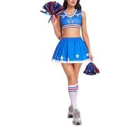 Tenue de pom-pom girl pour filles, robe élastique confortable et respirante, uniforme de costumade pour femmes, épouse, fille, adolescente