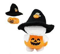 Tenue de poupée tendance pour figurines de 15 à 17 cm avec chapeau de magicien noir et haut de citrouille, convient pour Halloween, chapeau citrouille pour nourrisson