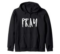Tenue de prière chrétienne pour église Cadeau de baptême Jésus Fermeture éclair Sweat à Capuche