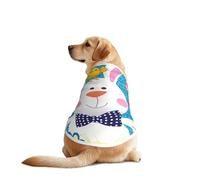 Tenue de printemps pour chien avec manches et imprimé joyeuses de Pâques - Vêtements amusants pour chien - Lavable en machine - Pour chiens de taille moyenne et grande